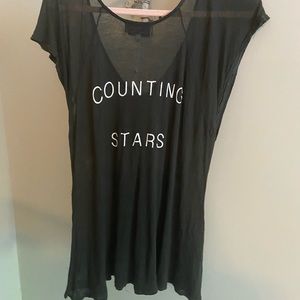 NWT Wildfox Counting Stars Henley Raglan Top M